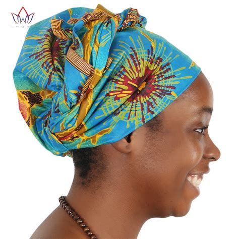 African Headwrap Women Traditional Headtie Scarf Turban 100 Cotton Wax 72 X22 African Clothing