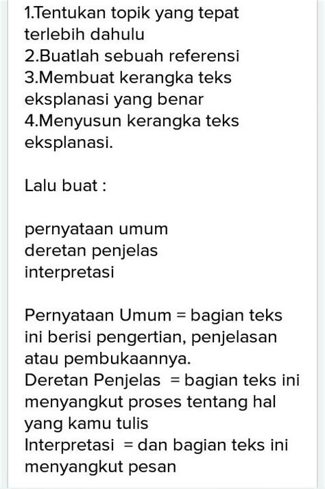 Sebutkan Langkah Langkah Menyusun Teks Eksplanasi Beinyu Com