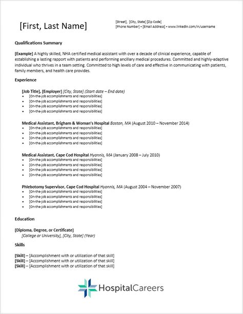The chronological resume seems to be the most popular resume format used. Resume Format | HospitalCareers.com