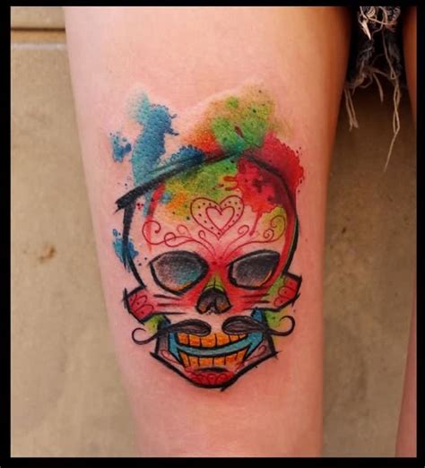 Watercolor Skull Tattoo At Getdrawings Free Download