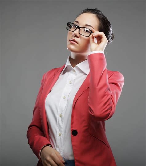 Premium Photo Business Woman Wearing Glasses