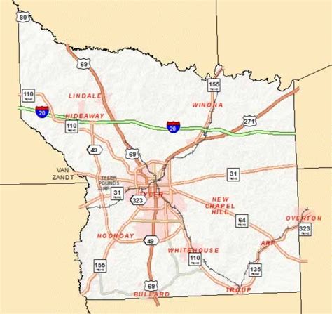 Smith County Appraisal District Map Cities And Towns Map