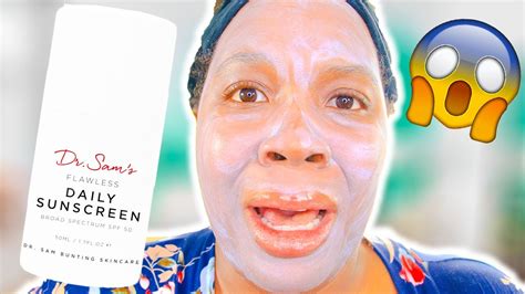 Dr Sams Flawless Daily Sunscreen Spf 50 Review And Demo Youtube