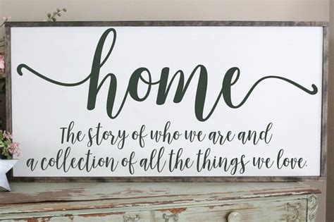 Home Is The Story Of Who We Are Wood Sign Welcome Home Wall Art