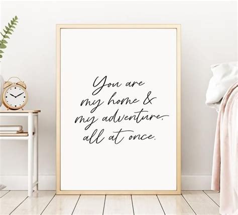 You Are My Home And My Adventure All At Once Printable Home Etsy