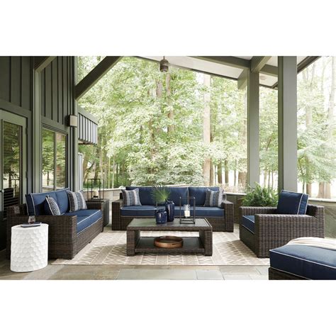 Signature Design By Ashley Grasson Lane P783 2 Pc Outdoor Seating Set