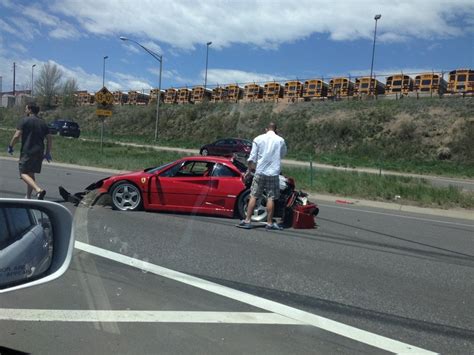 Car Crash Ferrari F40 Wrecked In Denver Gtspirit