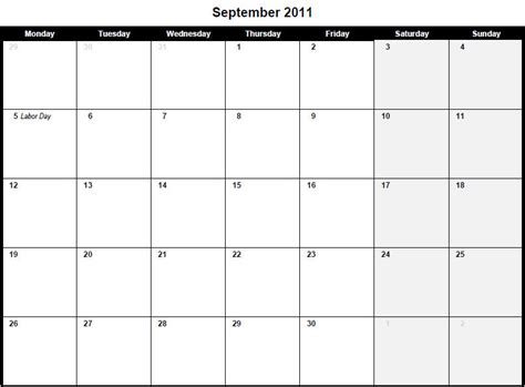 Printable Pdf September 2011 Calendar September 2011 Calendar Pdf