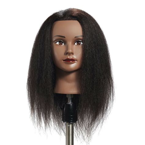 Hair dolls or mannequins for my ladies. Afro American Cosmetology Mannequin Head 100% Human Hair ...