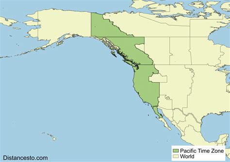 Pacific Time Zone Map