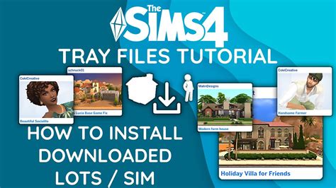 How To Install Downloaded Lots Sims The Sims 4 Tray Files Tutorial