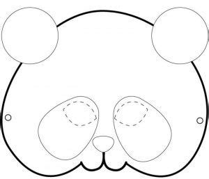 panda mask pattern coloring panda craft idea pinterest panda craft