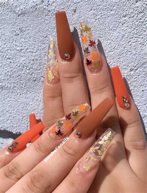 Acrylic Coffin Fall Nail Designs Get Ready To Look Fabulous The Fshn
