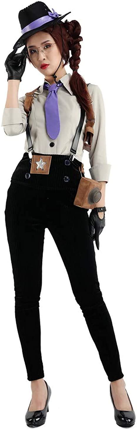 Cosplayfm Womens Holmes Detective Costume Vintage Spy