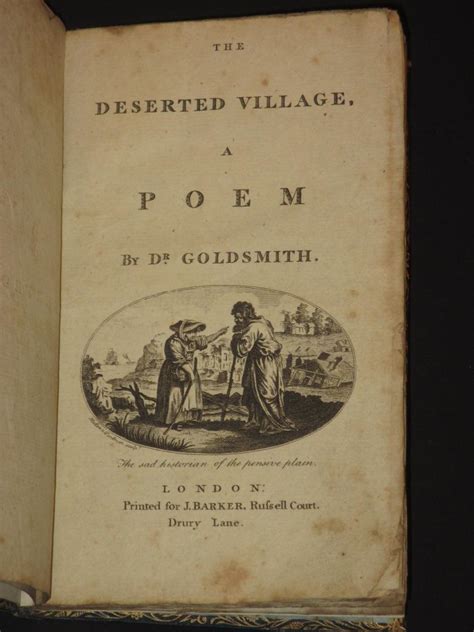 The Deserted Village A Poem By Oliver Goldsmith Very Good 1784 Tarrington Books