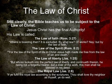 The Law Of Christ