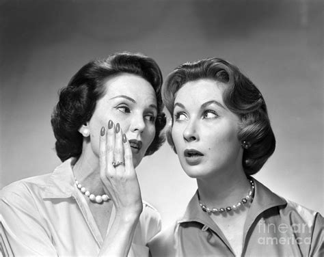 two women gossiping c 1950 60s photograph by debrocke classicstock fine art america