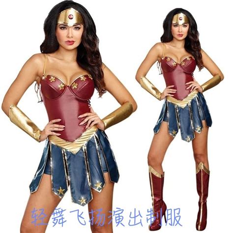 Sexy Superhero Halloween Costume Wonder Woman Cos Character Wonder Woman Clothing Dress Lazada Ph