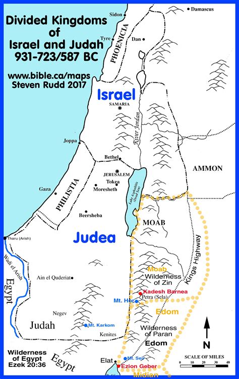 A map for the land of judah, 740 b.c. Bible Maps: The Divided Kingdoms. 900-722 BC