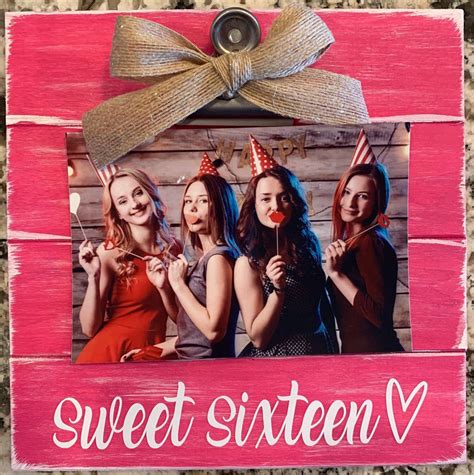 Sweet Sixteen Frame Wood Frame Painted And Weathered Perfect Way To