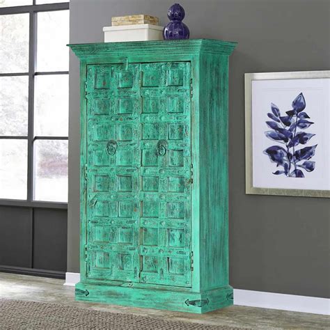 Turquoise Trail Rustic Reclaimed Wood Handmade Armoire Wood Armoire