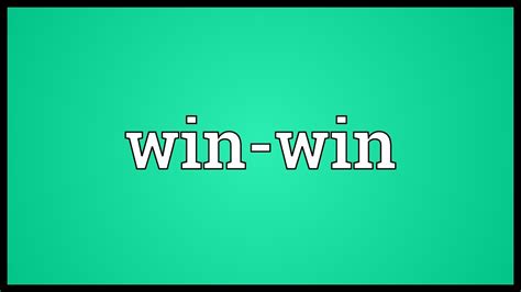 Win Win Meaning Youtube