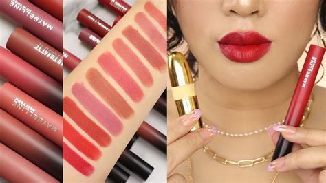 Maybelline Ultimattes By Color Sensational Lip Swatches Youtube