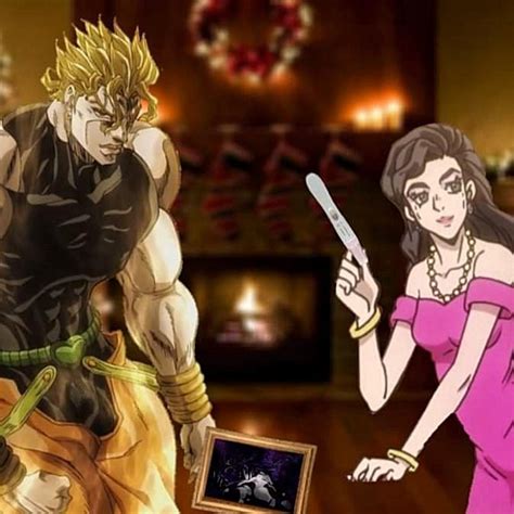 Dio And Giornos Mother About To Exchange Christmas Ts 1984 R