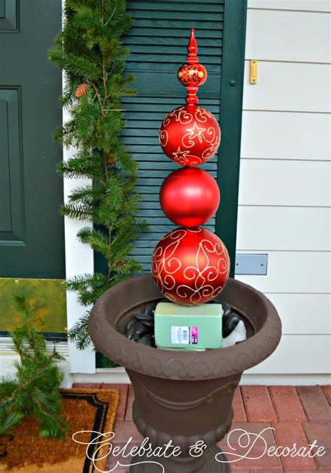 Diy Christmas Ornament Topiary Celebrate Decorate