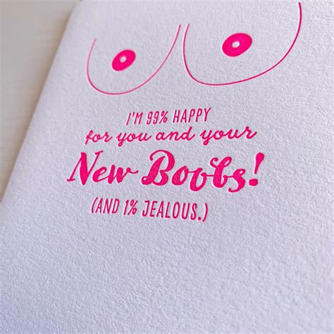 Congrats On Your New Boobs Card Deluce Design