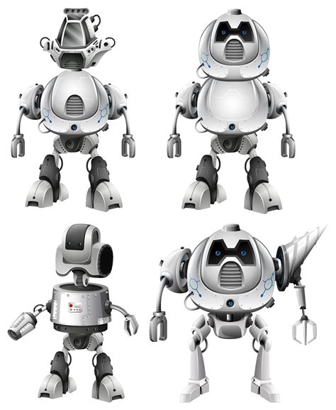 Set Of Robot Character 541289 Vector Art At Vecteezy