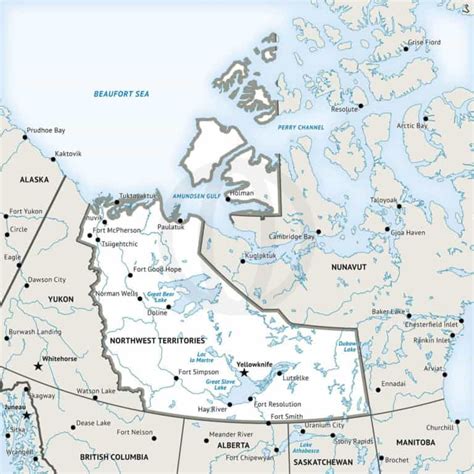 Vector Maps Of Northwest Territories One Stop Map