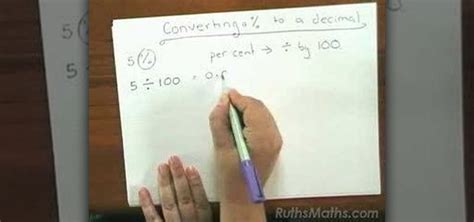 How To Convert A Percentage To A Decimal Number Math Wonderhowto