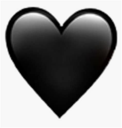 Black Heart Emoji Background Png Drawing