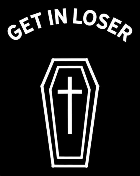 Get In Loser Coffin Pastel Goth Kawaii Halloween Aesthetic T Shirt