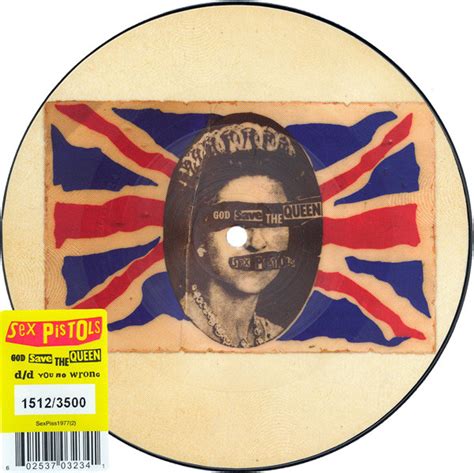 Cotes Vinyle God Save The Queen Par Sex Pistols Galette Noire