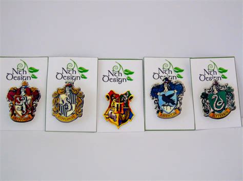 Harry Potter Inspired Hogwarts House Pinsbadges Etsy