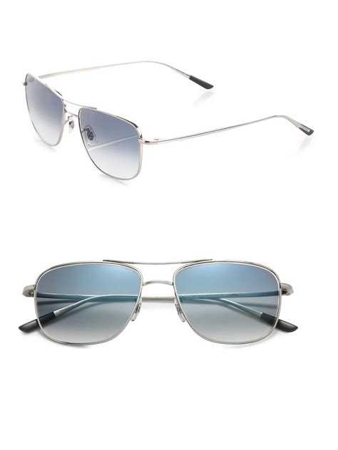 Oliver Peoples Shaefer Metal Sunglasses In Metallic For Men Lyst