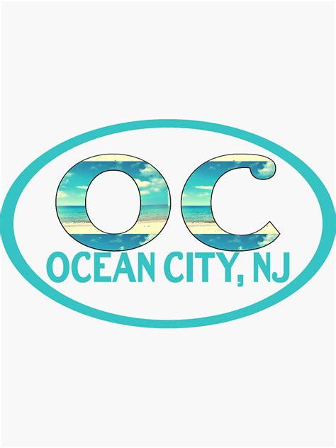 Ocean City New Jersey Sticker For Sale By Oliviagaber Redbubble