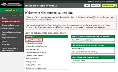 Medicare Online Account Help Submit A Claim Services Australia