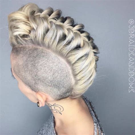 It will keep your hair away from your face and off your neck during hot summer. 12 Fabulous Braided Mohawk Hairstyles with a Weave - SheIdeas