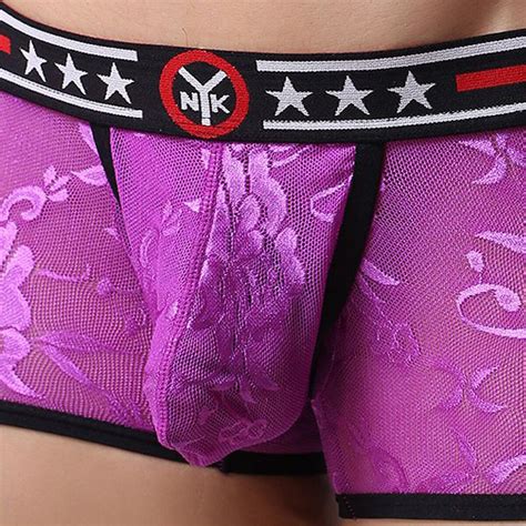 men s sexy lingerie floral print underwear lace boxer briefs shorts underpants ebay