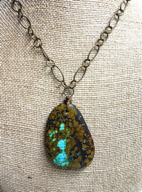 Teardrop Turquoise Necklace Etsy Turquoise Necklace Necklace