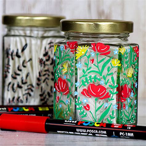 How To Decorate Glass Jars Using Posca Pens Hobbycraft