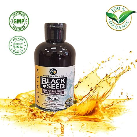 amazing herbs black seed oil premium 100 pure cold pressed black cumin seed oil dietary