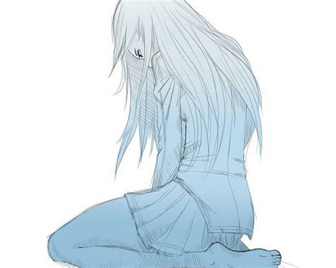 Anime Girl Sitting Back View Drawing Jameslemingthon Blog