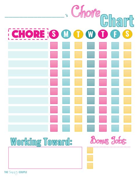 15 Chore Chart For Kids Printables Free Template Download Images And