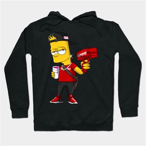 Supreme Bart Bart Simpson Hoodie Teepublic