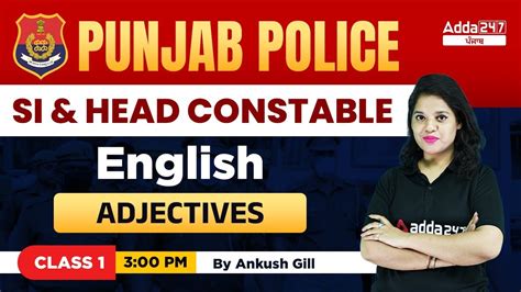 Punjab Police SI And Head Constable 2022 English Classes Adjectives