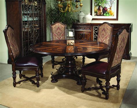 Antique dining and kitchen furniture. Valencia Antique Style Round Table Dining Room Set